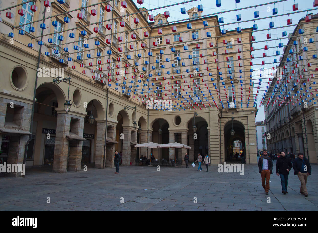 Piazza Palazzo di Citta piazza centrale della città di Torino Piemonte Italia del nord Europa Foto Stock
