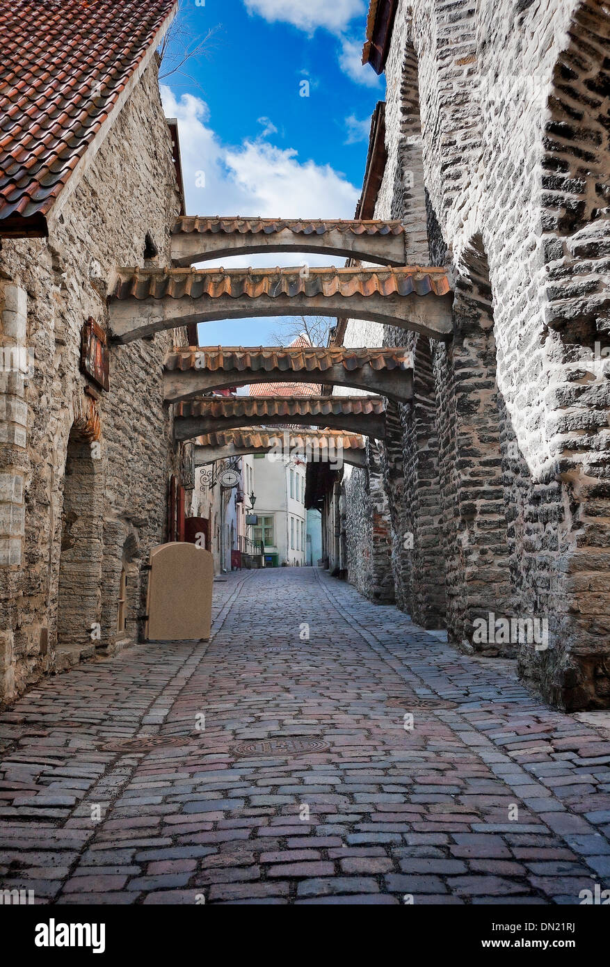 Passaggio di Santa Caterina nella Città Vecchia di Tallinn, Estonia. Foto Stock