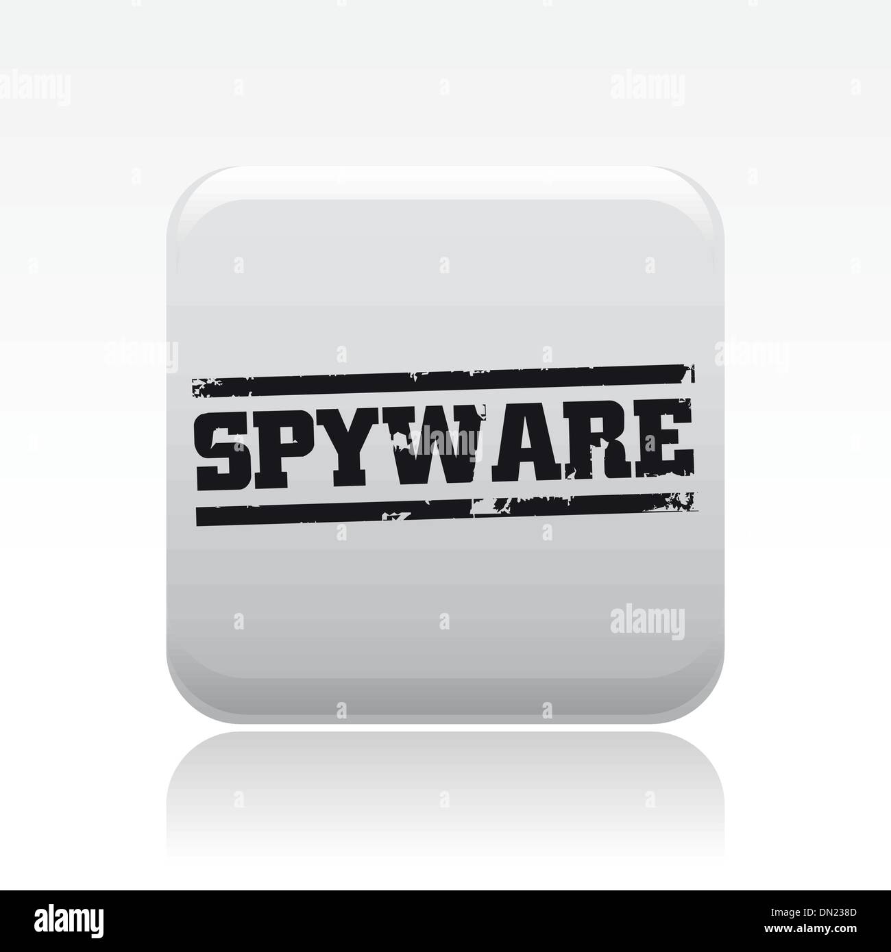 Illustrazione Vettoriale di singola icona di spyware Illustrazione Vettoriale
