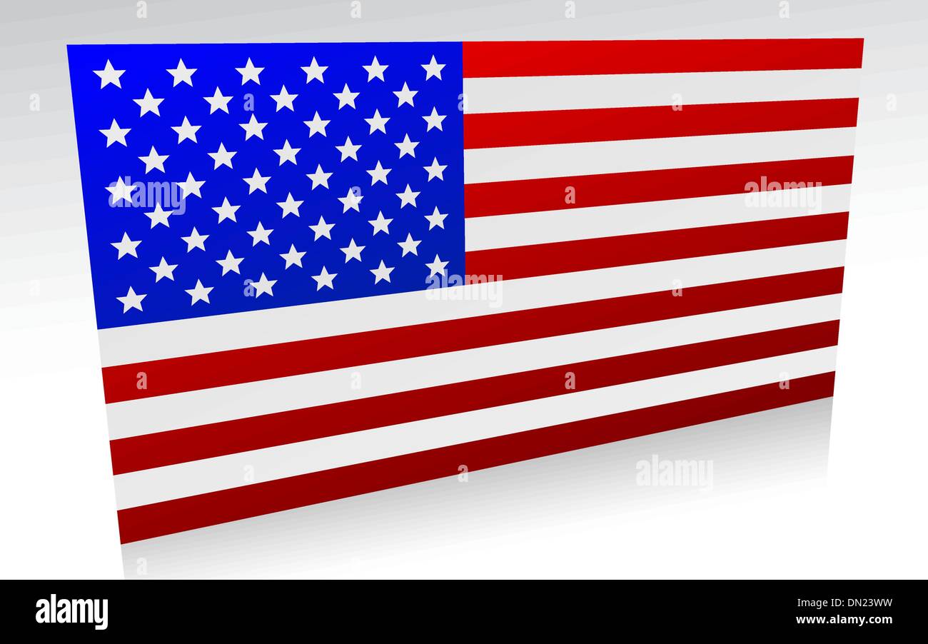 Illustrazione di vettore di bandiera americana Illustrazione Vettoriale