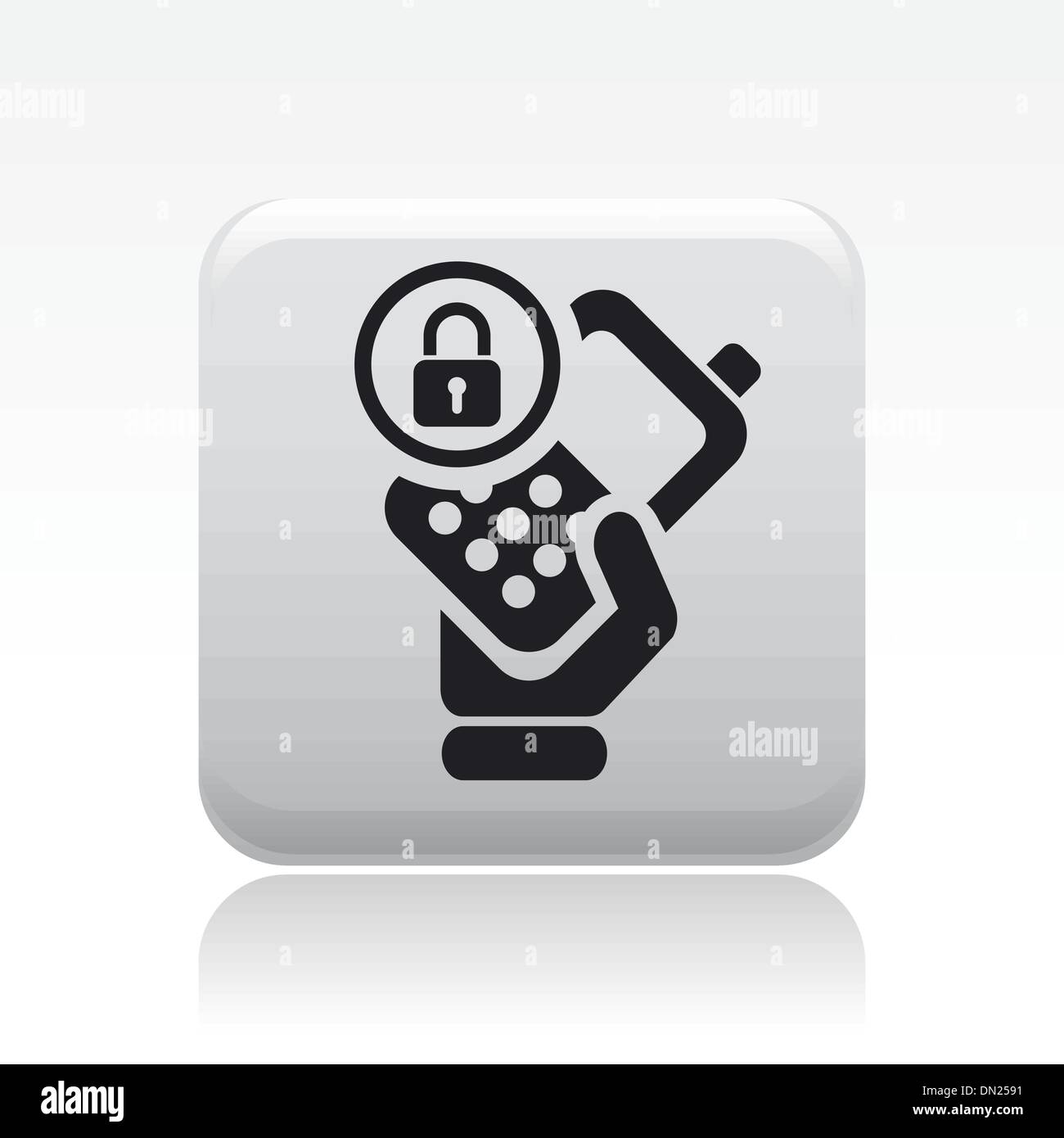 Illustrazione Vettoriale di singoli l'icona di blocco del telefono Illustrazione Vettoriale