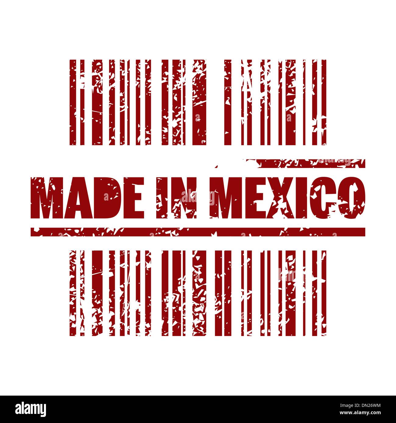 Illustrazione Vettoriale di realizzato in Messico icona stampa Illustrazione Vettoriale
