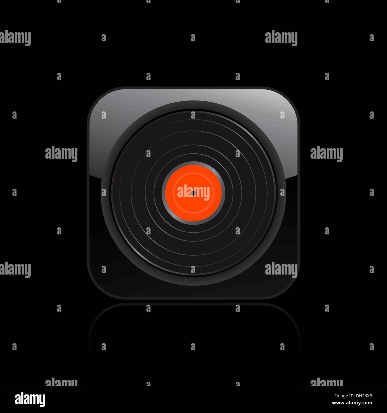 Illustrazione Vettoriale di singola icona di vinile Illustrazione Vettoriale