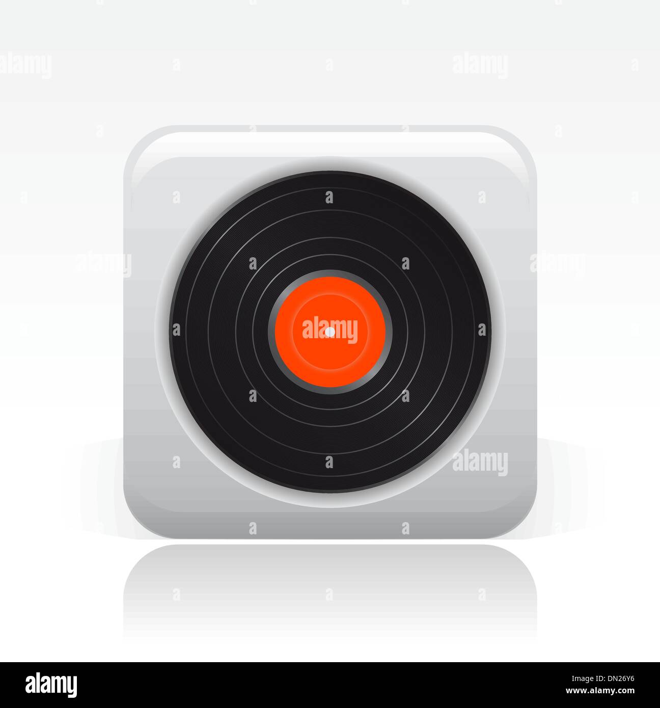 Illustrazione Vettoriale di singola icona di vinile Illustrazione Vettoriale