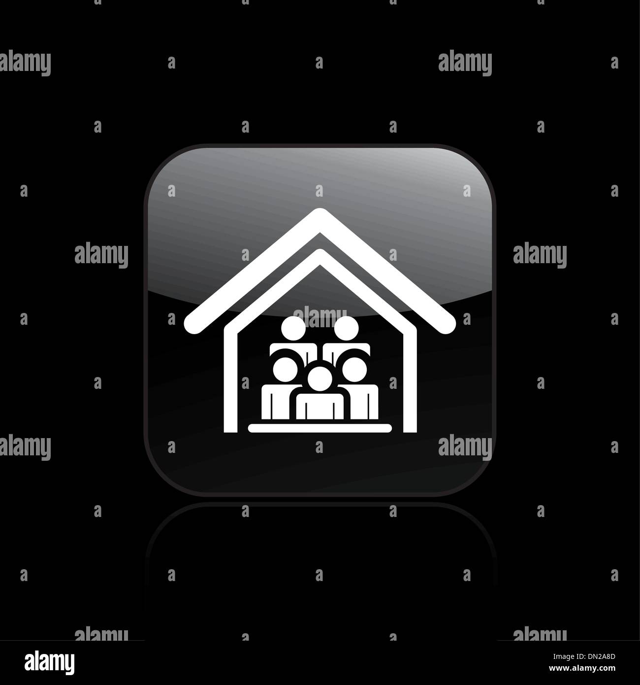 Illustrazione Vettoriale di casa singola icona riunione Illustrazione Vettoriale