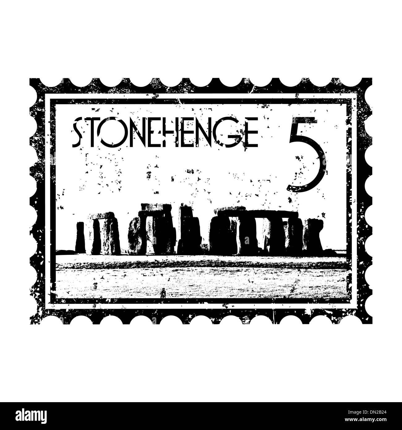 Illustrazione Vettoriale di singola icona di Stonehenge Illustrazione Vettoriale