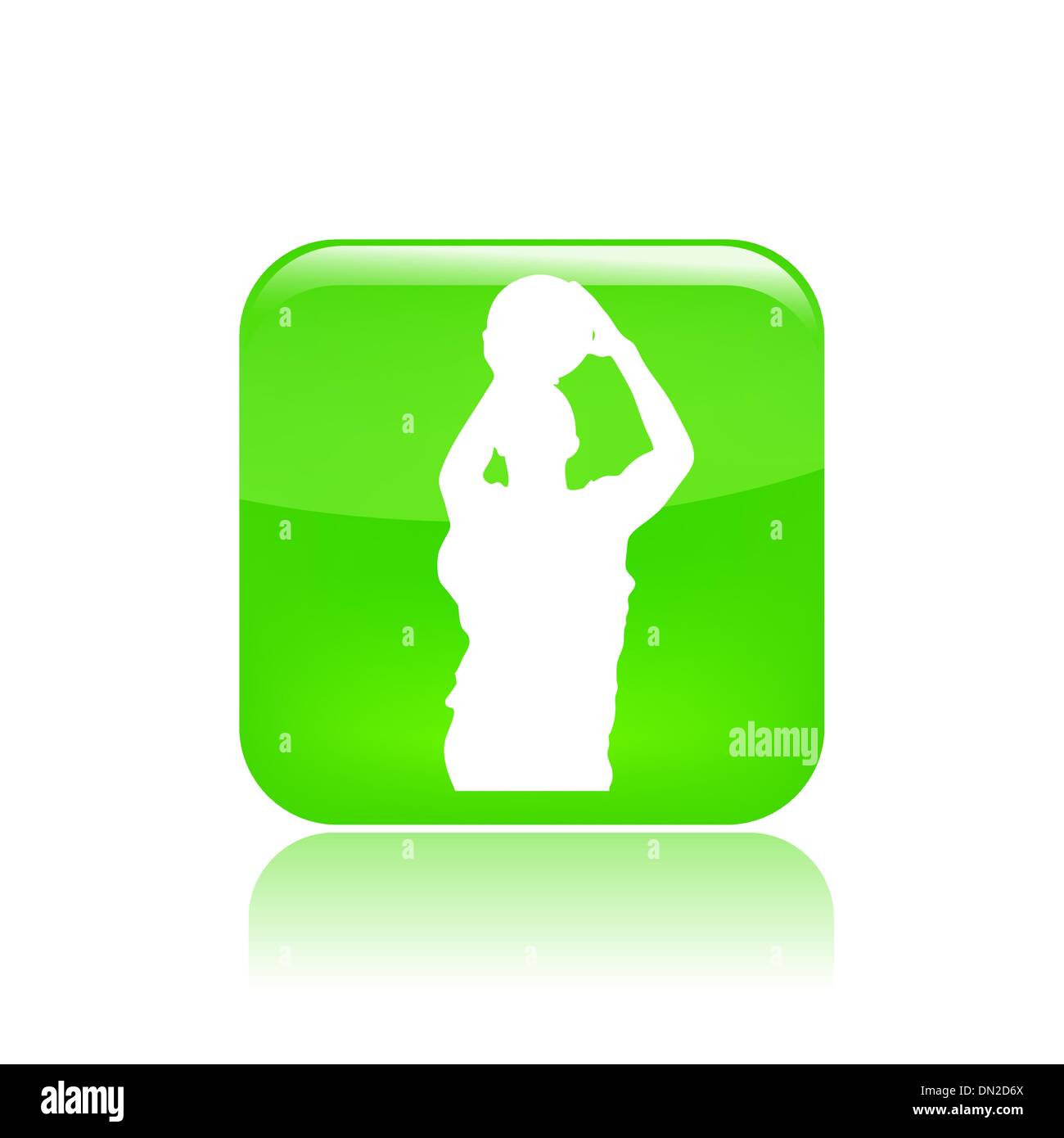 Illustrazione Vettoriale di singola icona di pallacanestro Illustrazione Vettoriale