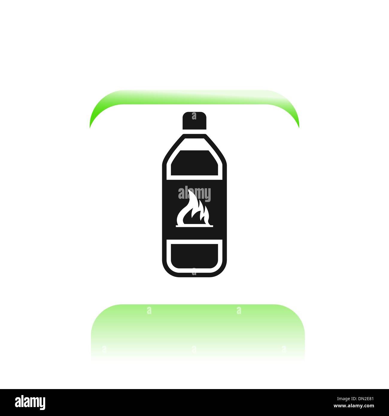 Illustrazione Vettoriale di bottiglia singola icona Illustrazione Vettoriale