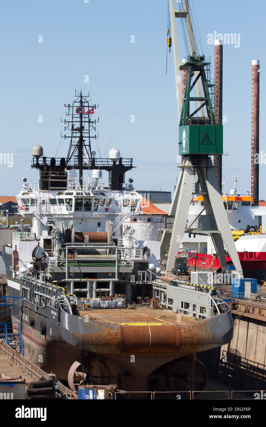 Il Orskov cantiere di riparazione in Frederikshavn. Foto Stock