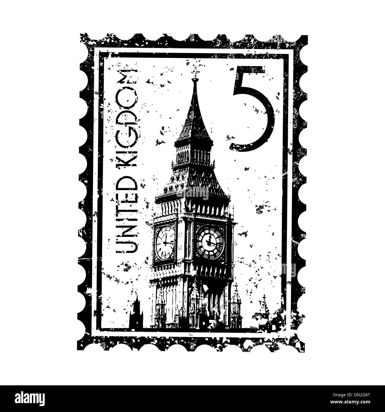 Illustrazione Vettoriale di singola icona DEL REGNO UNITO Illustrazione Vettoriale