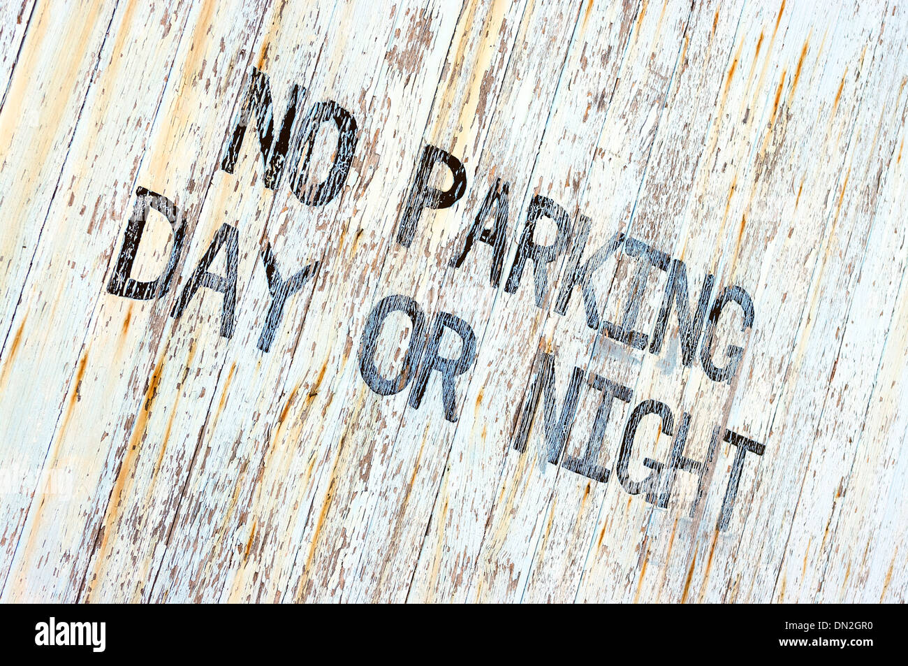 Nessun parcheggio - di giorno o di notte Foto Stock