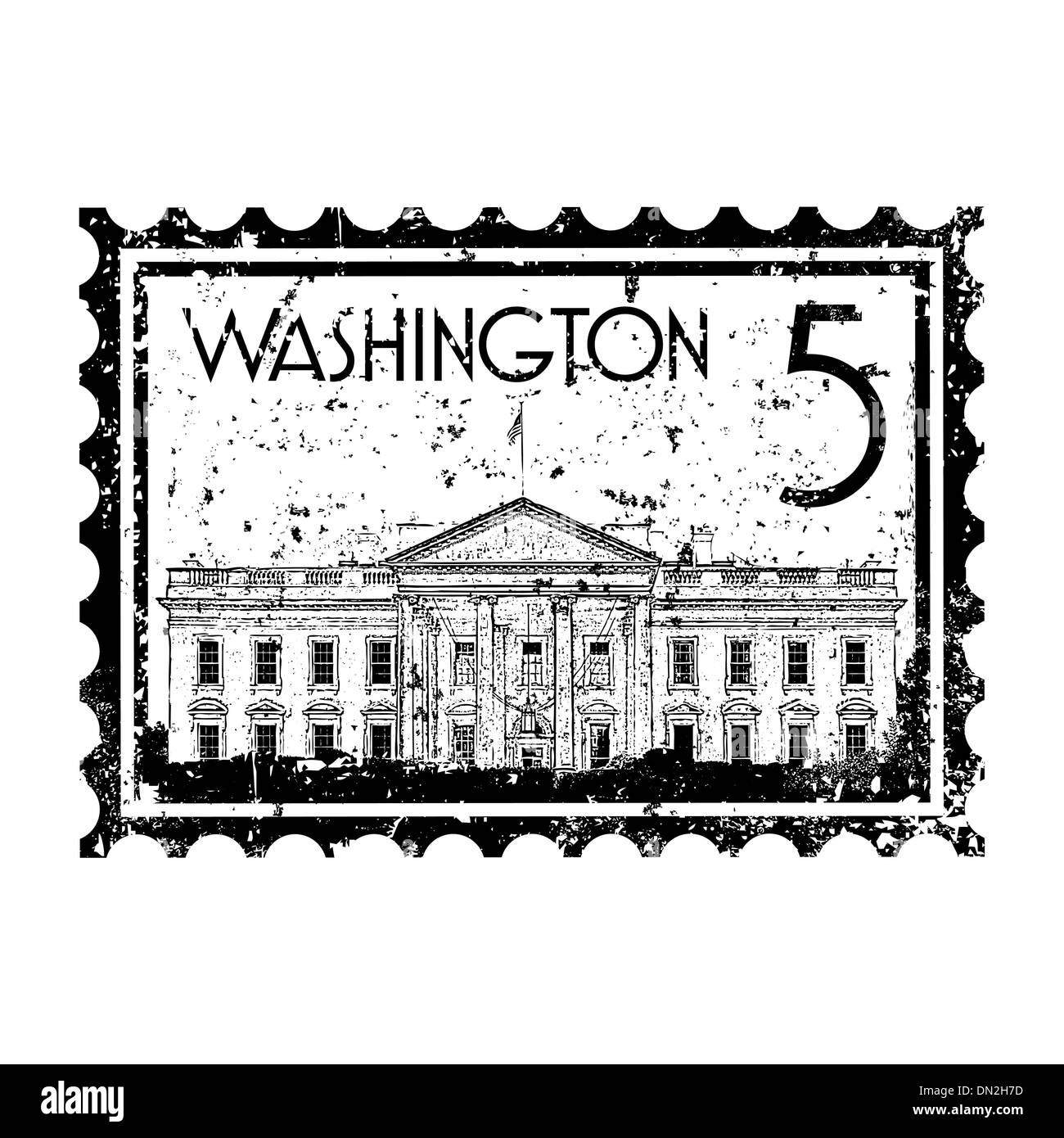 Illustrazione Vettoriale di isolato icona di Washington Illustrazione Vettoriale