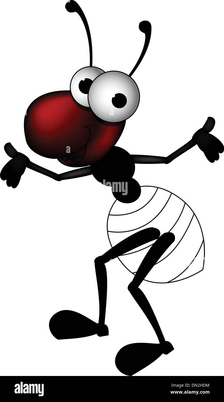 fumetto rosso della formica Illustrazione Vettoriale