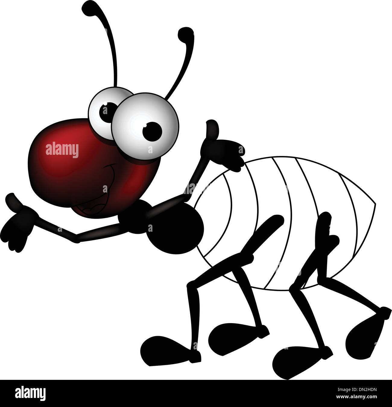 fumetto rosso della formica Illustrazione Vettoriale