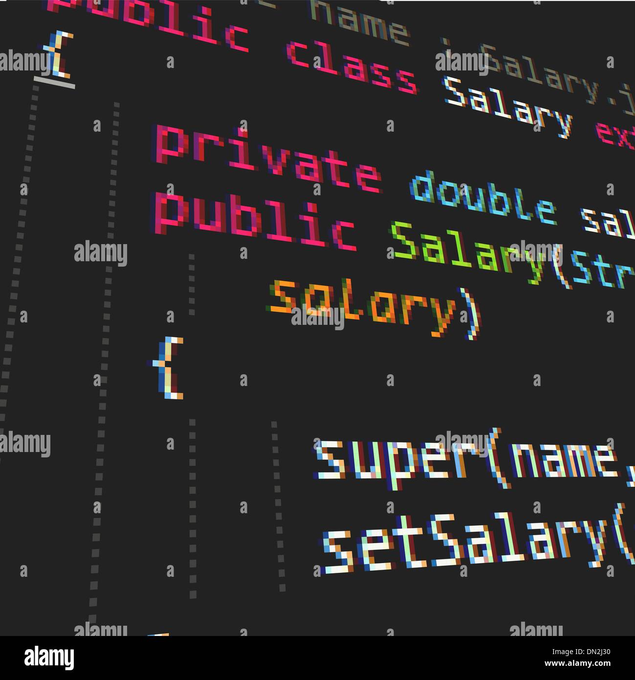 Codice Java Illustrazione Vettoriale