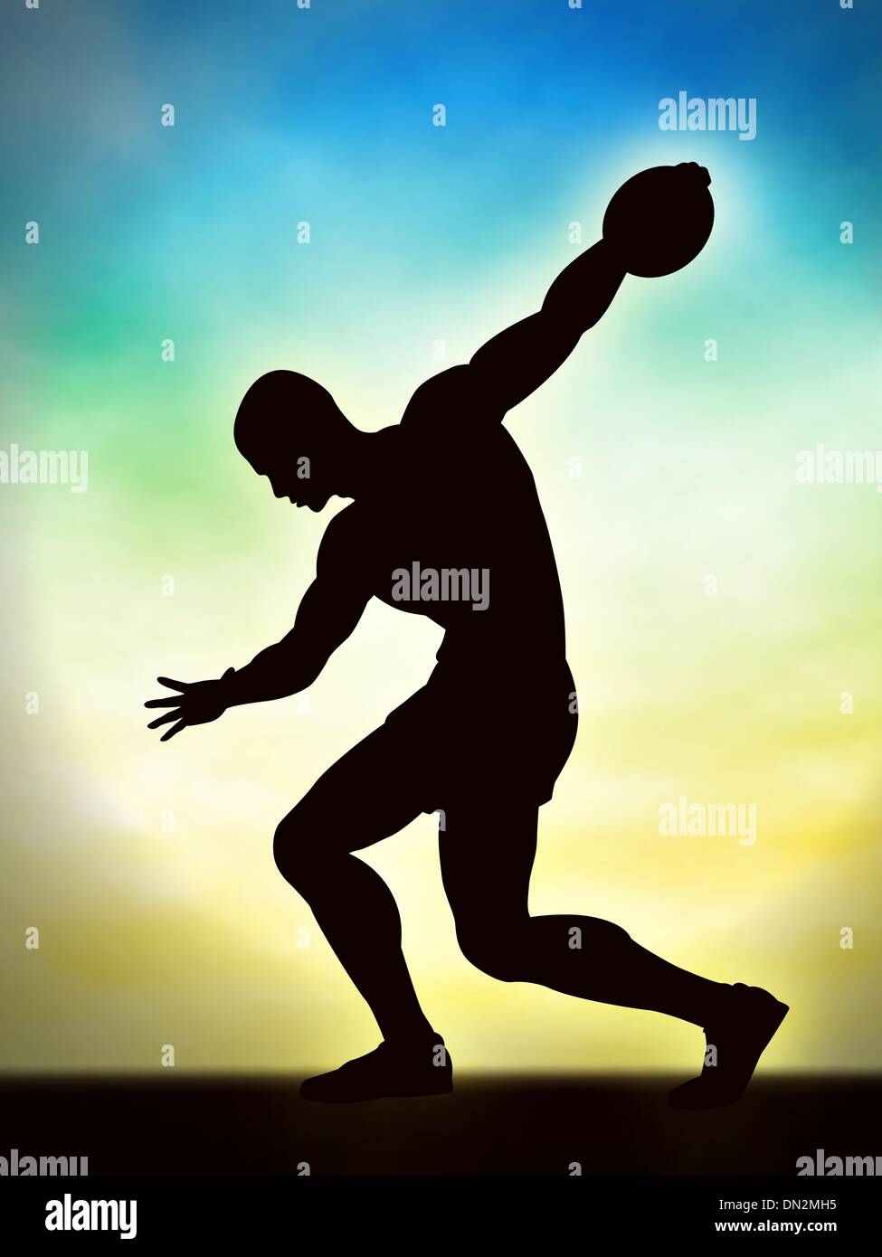 Uomo del Discus Illustrazione Vettoriale