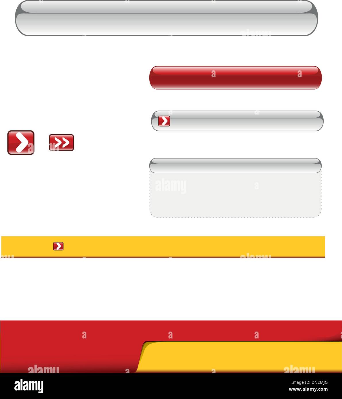Elementi di Web Design Vettoriali impostato Illustrazione Vettoriale