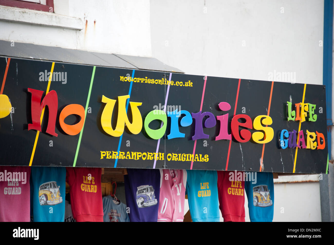 Nessuna preoccupazione luminose allietare il colorato Foto Stock