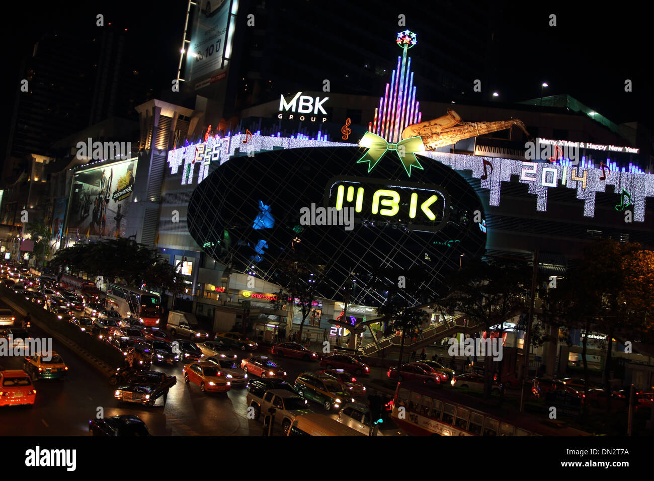 Anno Nuovo 2014 a MBK shopping mall di Bangkok , Thailandia Foto Stock