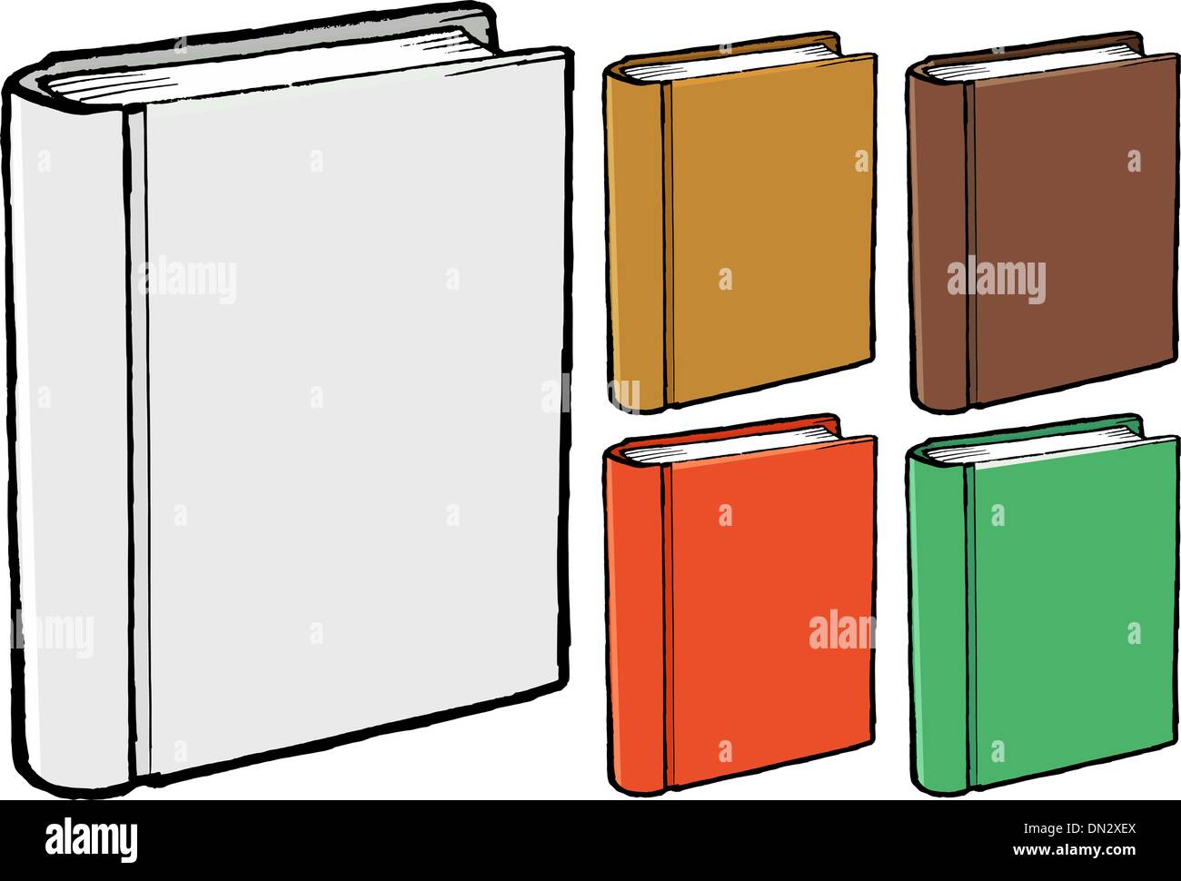 Set di blank copertine di libri Illustrazione Vettoriale