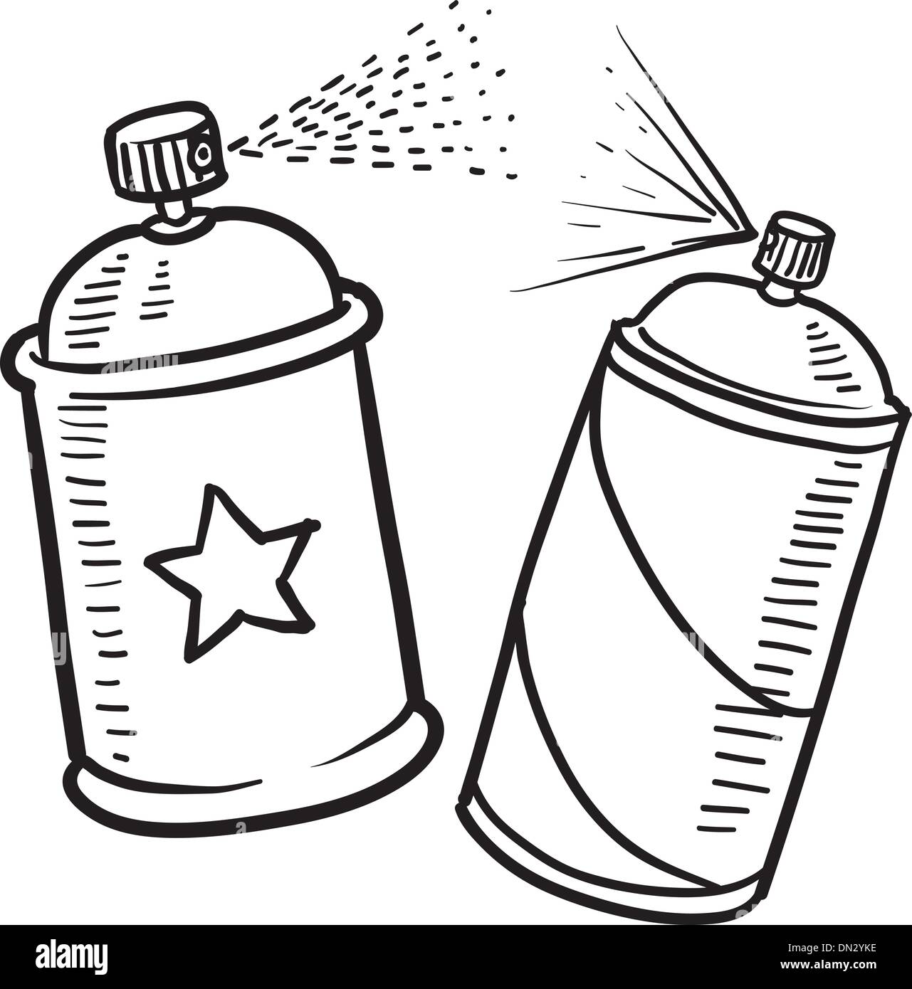 Vernice spray schizzo Illustrazione Vettoriale