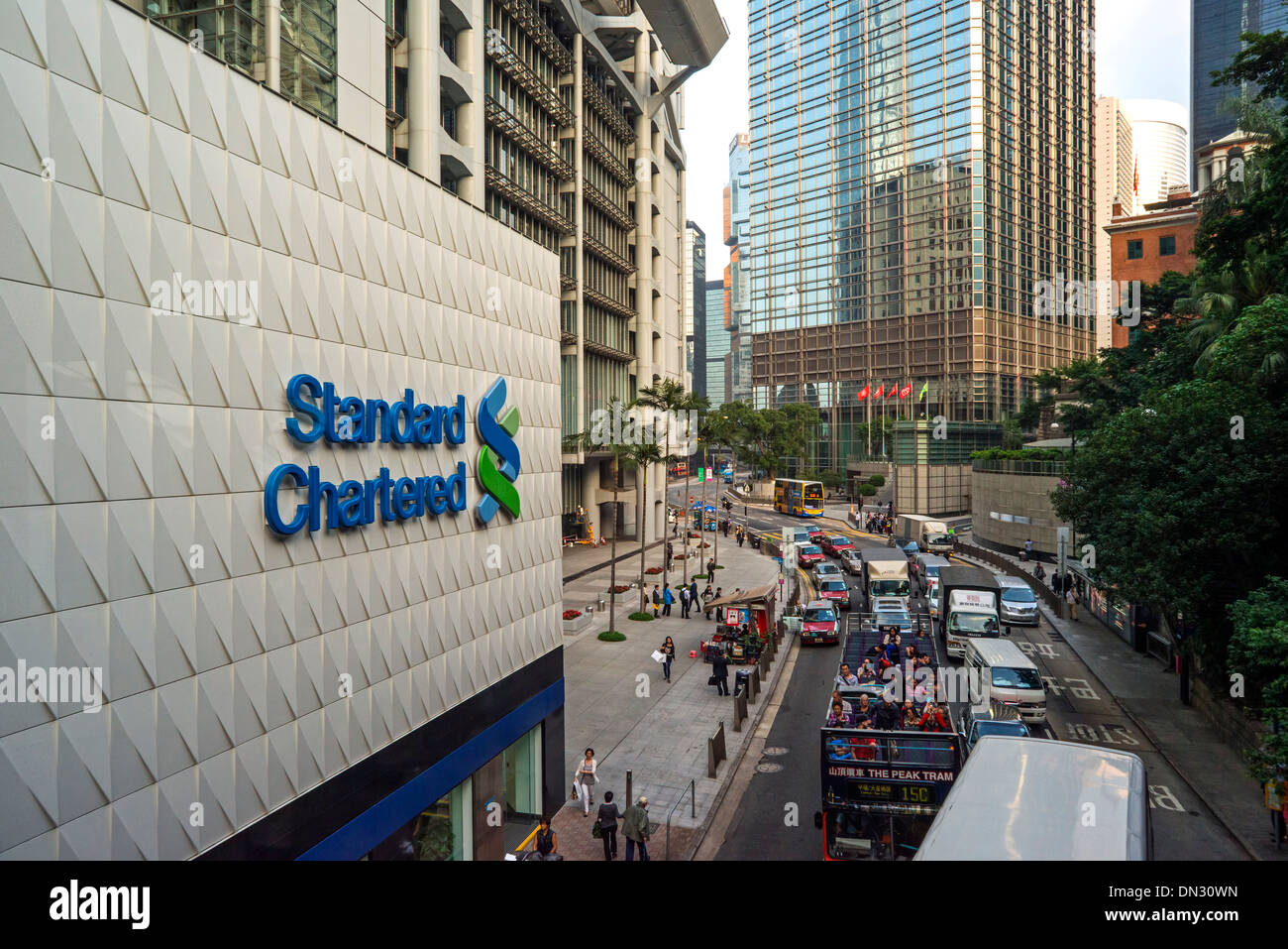 Strada della Regina, Centrale di Hong Kong Foto Stock