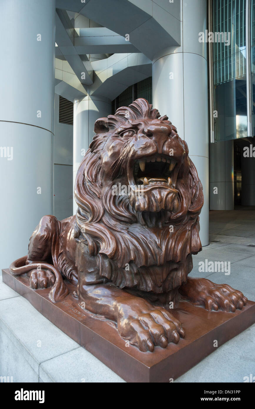 Stephen il leone, HSBC Headquarters Building, Hong Kong Foto Stock