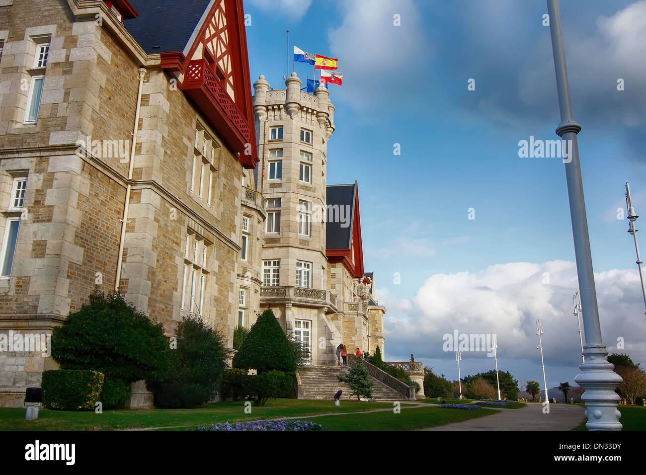Bel Palazzo della Magdalena a Santander, Spagna Foto Stock