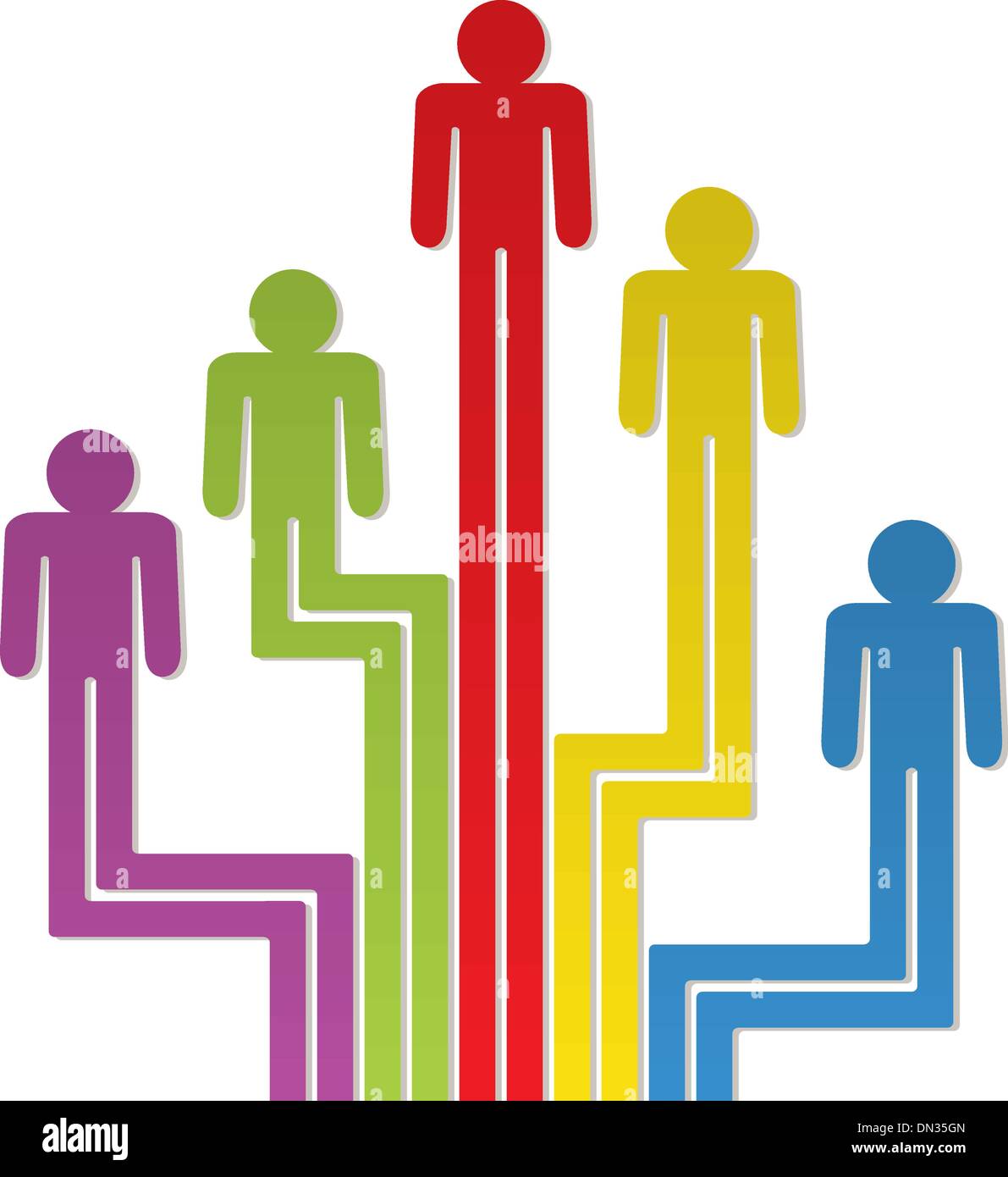 Concetto di vettore di generazione - Simboli del popolo Illustrazione Vettoriale