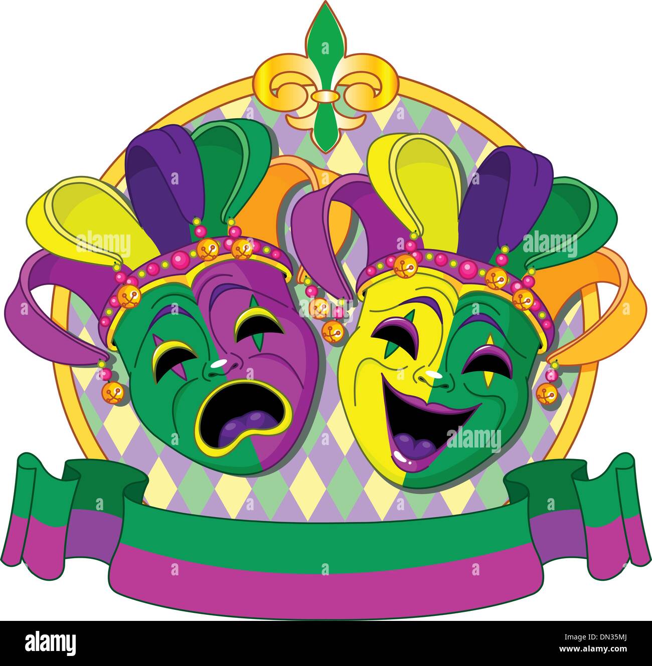 Mardi Gras design maschere Illustrazione Vettoriale