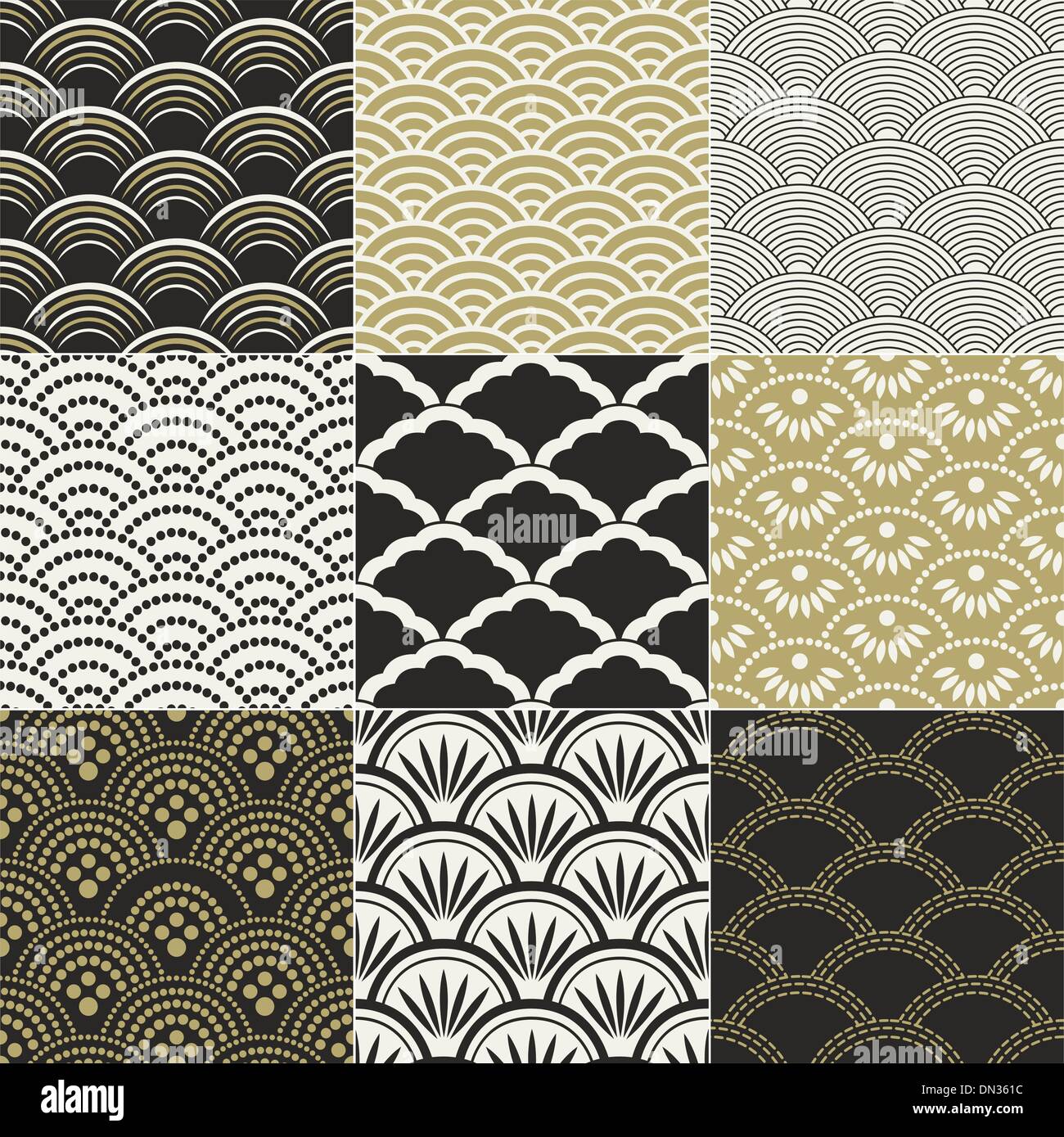 Oceano perfetta configurazione ondulata Illustrazione Vettoriale