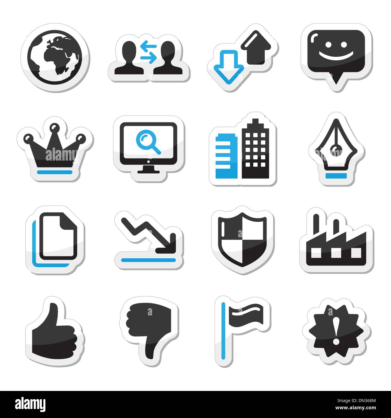 Internet Web set di icone - vettore Illustrazione Vettoriale