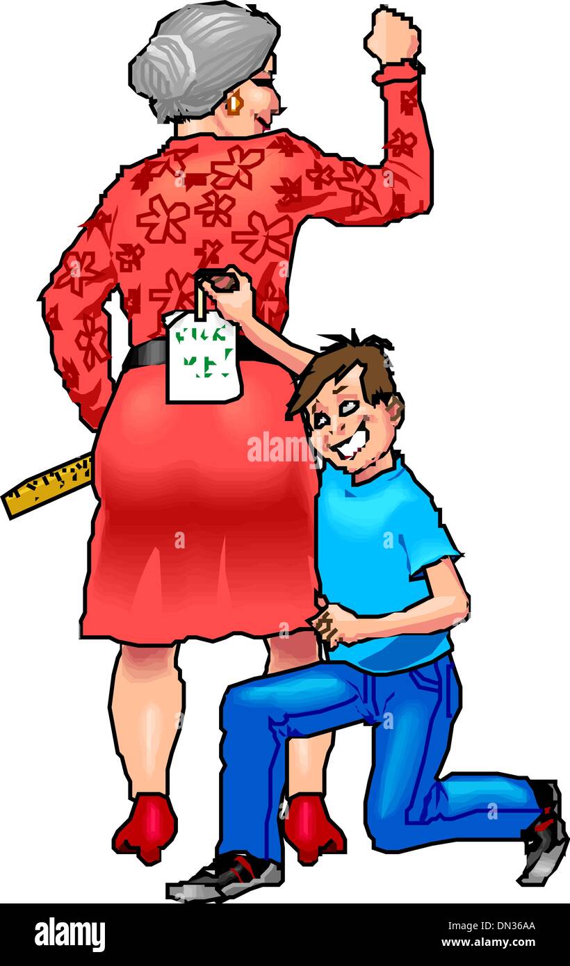 Una illustrazione vettoriale di un insegnante di matematica di insegnamento in aula Illustrazione Vettoriale