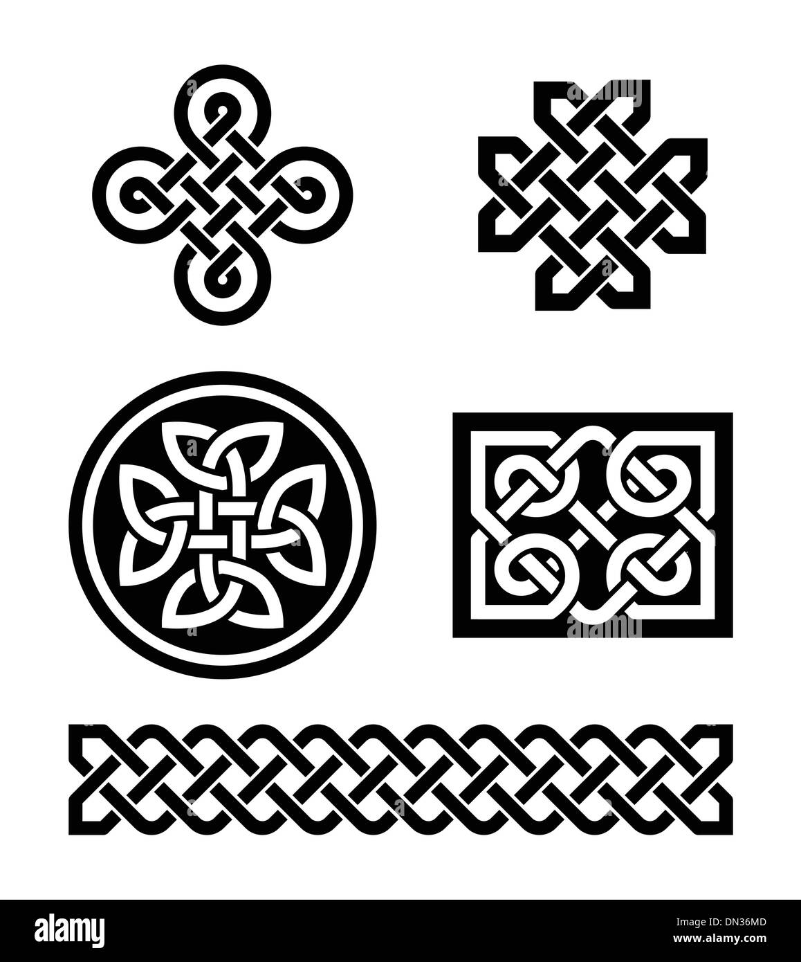 Celtic knots modelli - vettore Illustrazione Vettoriale
