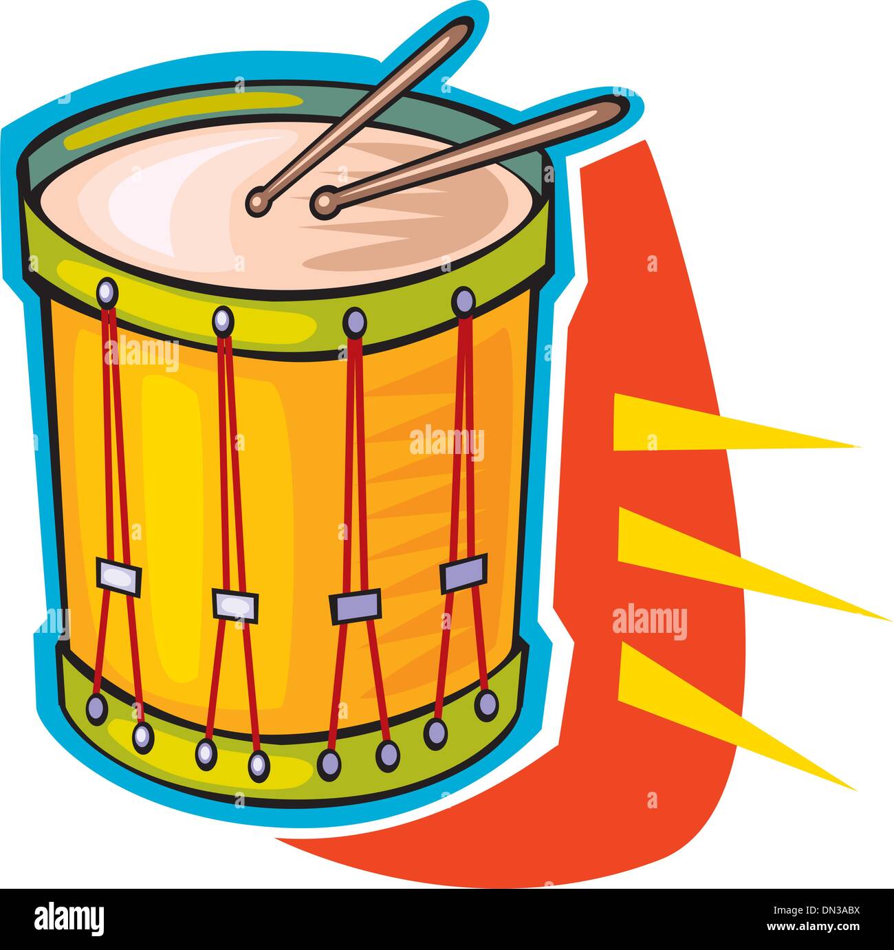 Bass drum strumento Illustrazione Vettoriale