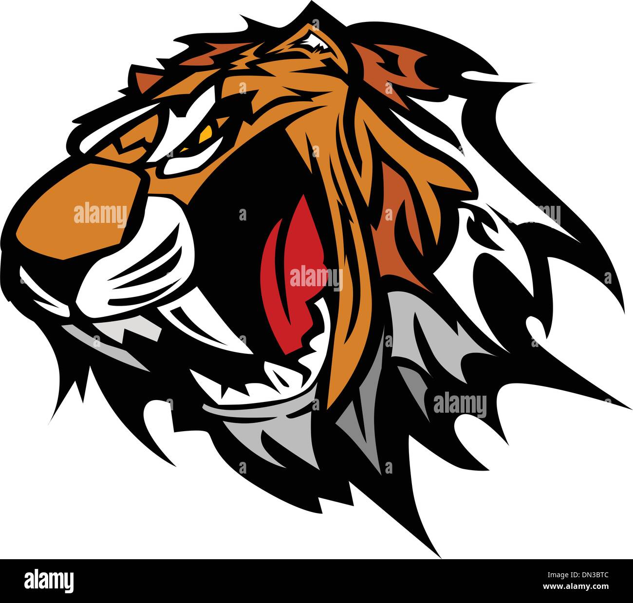 Vettore di Tiger illustrazione grafica Illustrazione Vettoriale