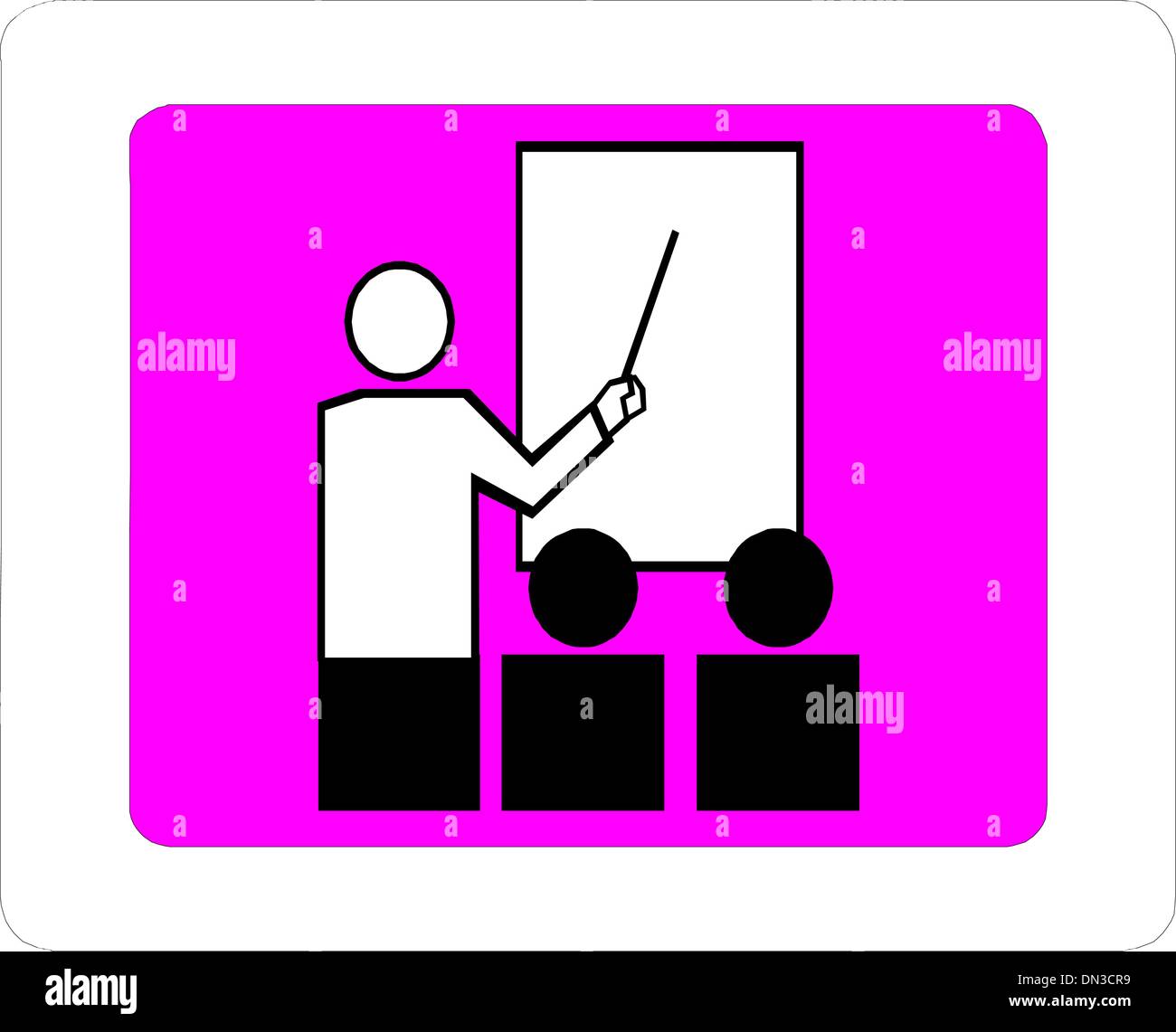 Insegnante donna a bordo Illustrazione Vettoriale