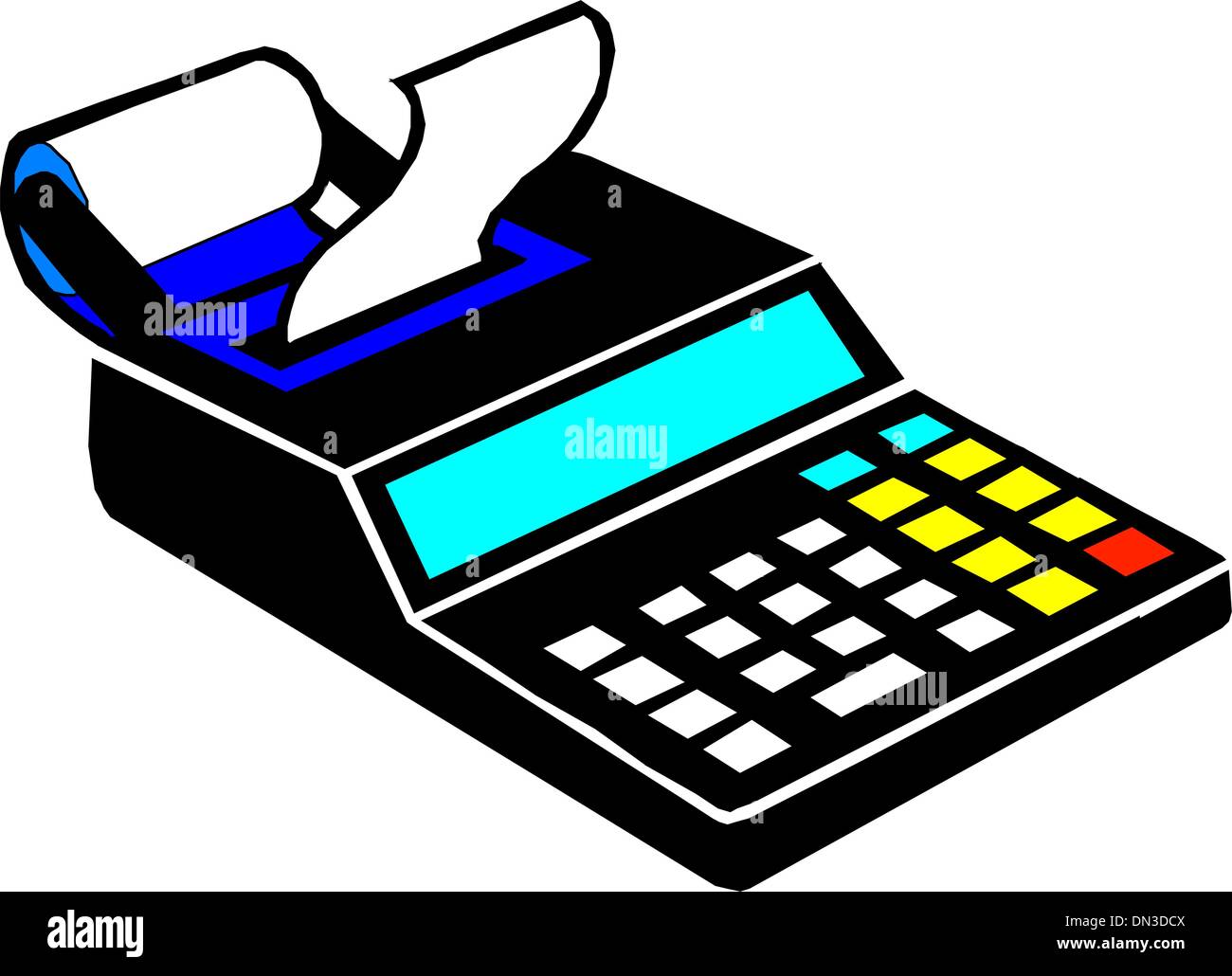 Registro di cassa elettronico Illustrazione Vettoriale