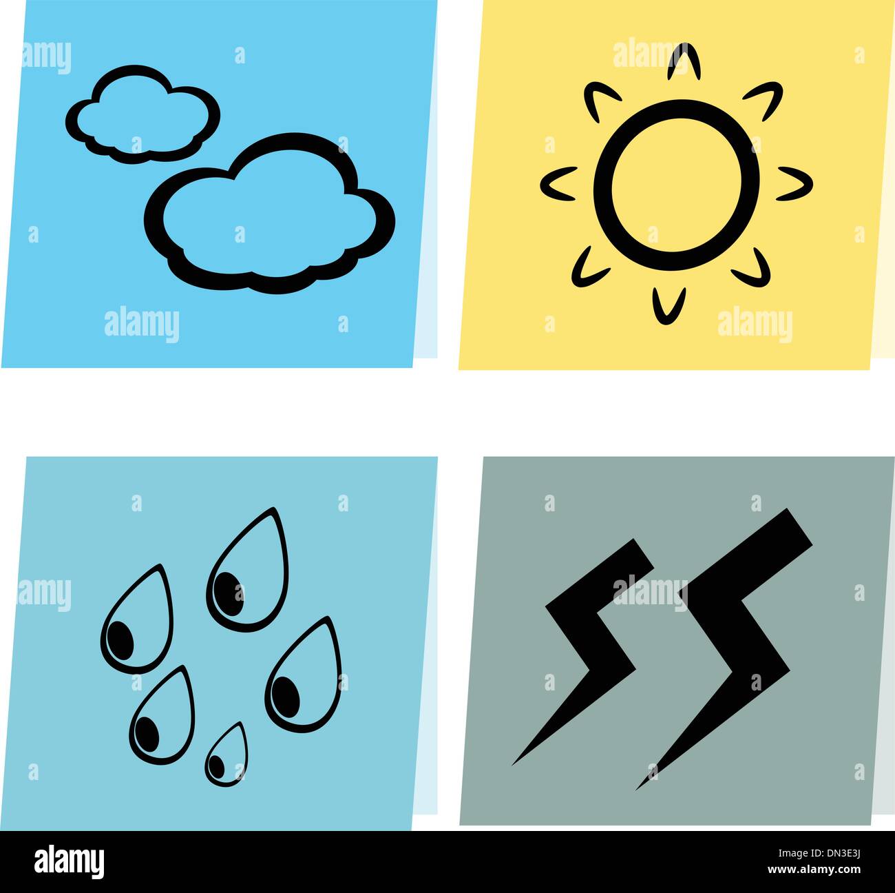 Carta icona meteo illustrazione Illustrazione Vettoriale