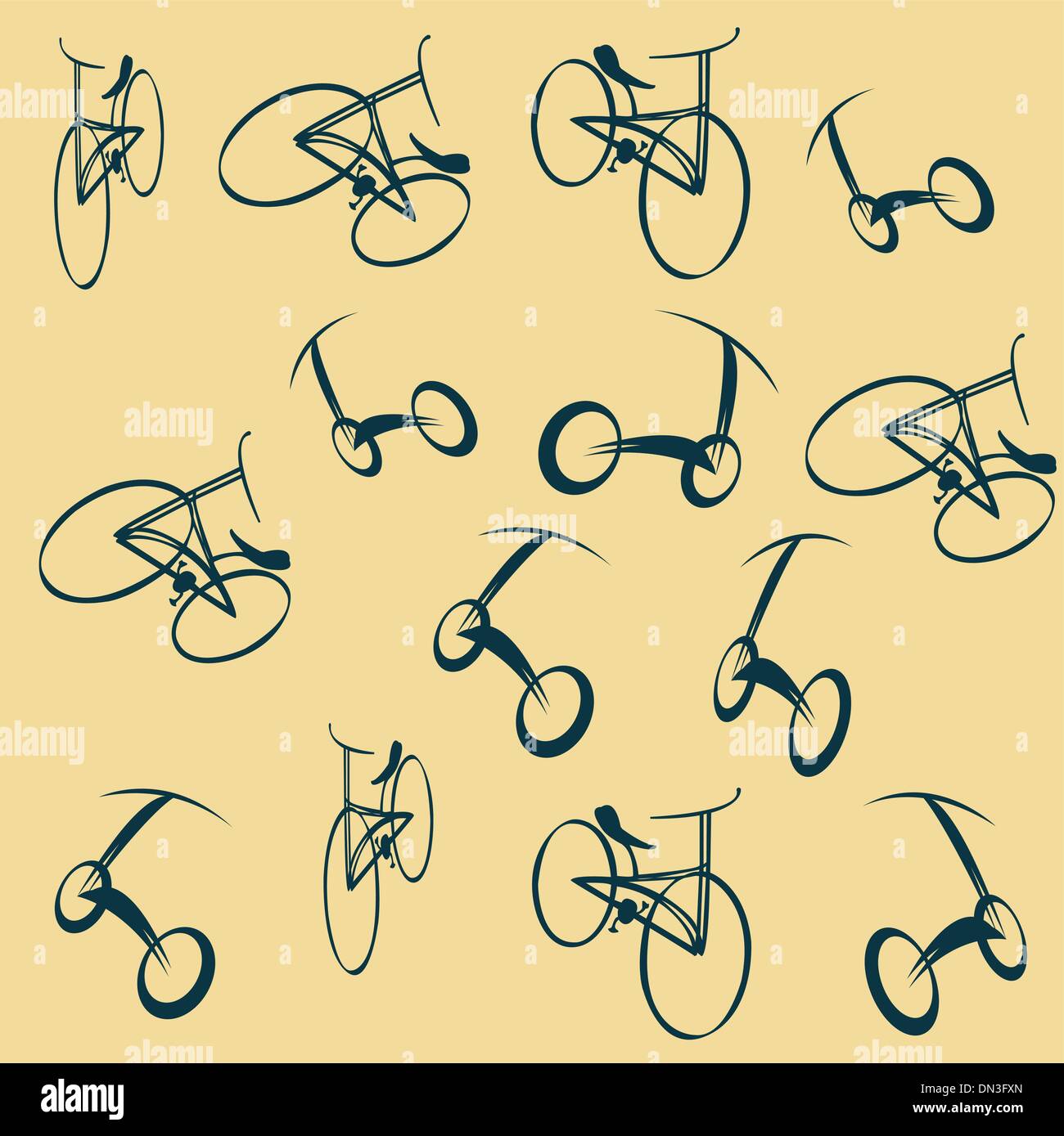 Carta da parati bici Illustrazione Vettoriale