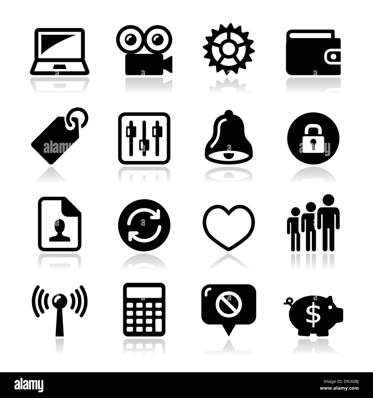 Internet Web set di icone - vettore Illustrazione Vettoriale