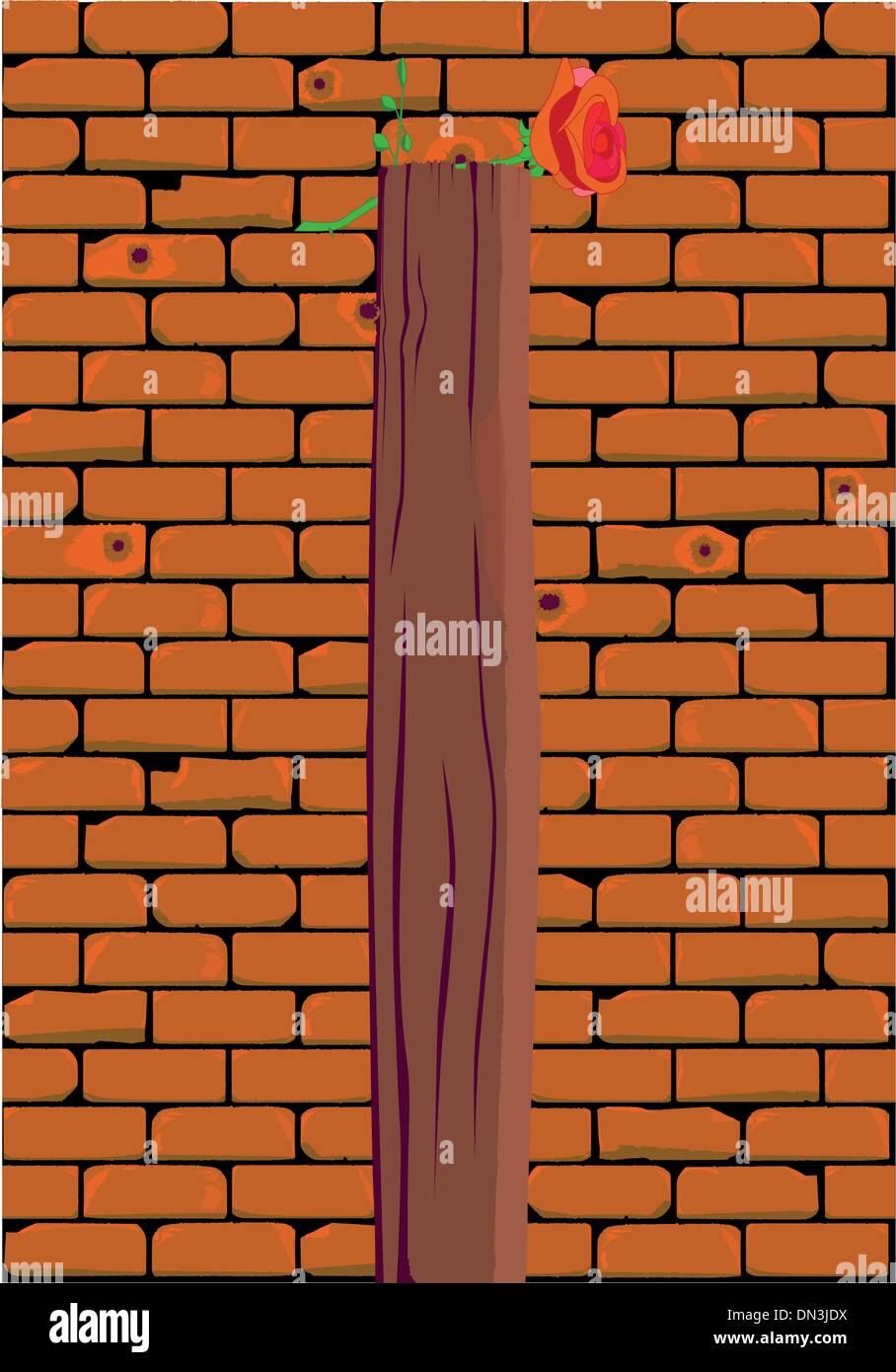 Plotone parete. Illustrazione Vettoriale