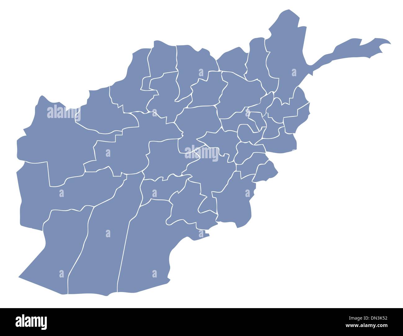 Mappa vettoriale dell'Afghanistan Illustrazione Vettoriale