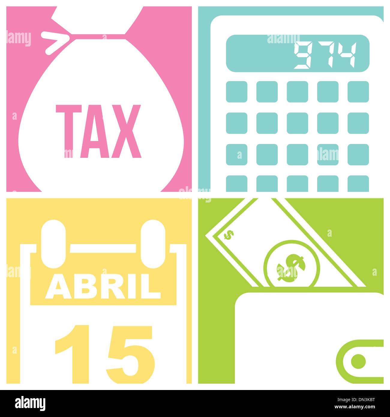 Icone di tassa Illustrazione Vettoriale