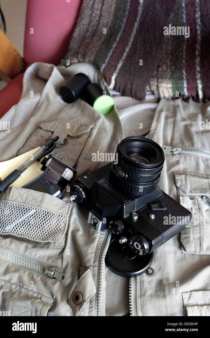 Foto del reporter ingranaggio vintage Foto Stock