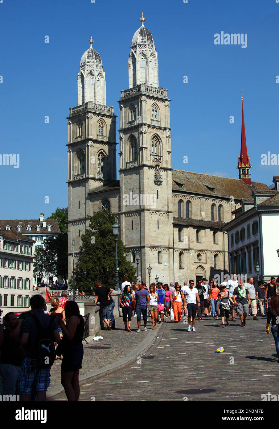 La Svizzera, Zurigo, la Cattedrale. Foto Stock