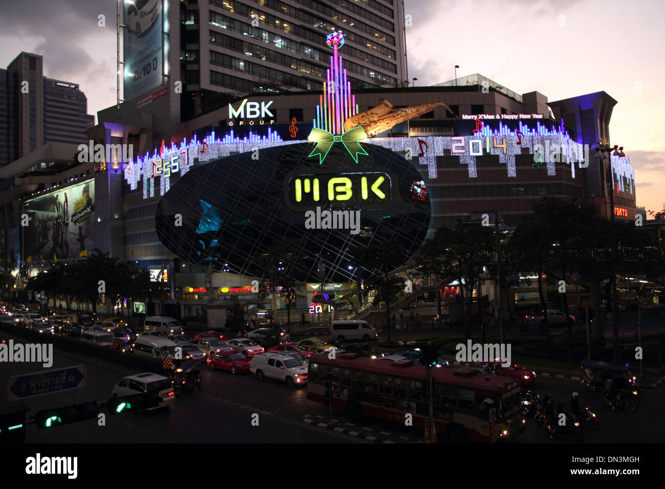 Anno Nuovo 2014 a MBK shopping mall di Bangkok , Thailandia Foto Stock