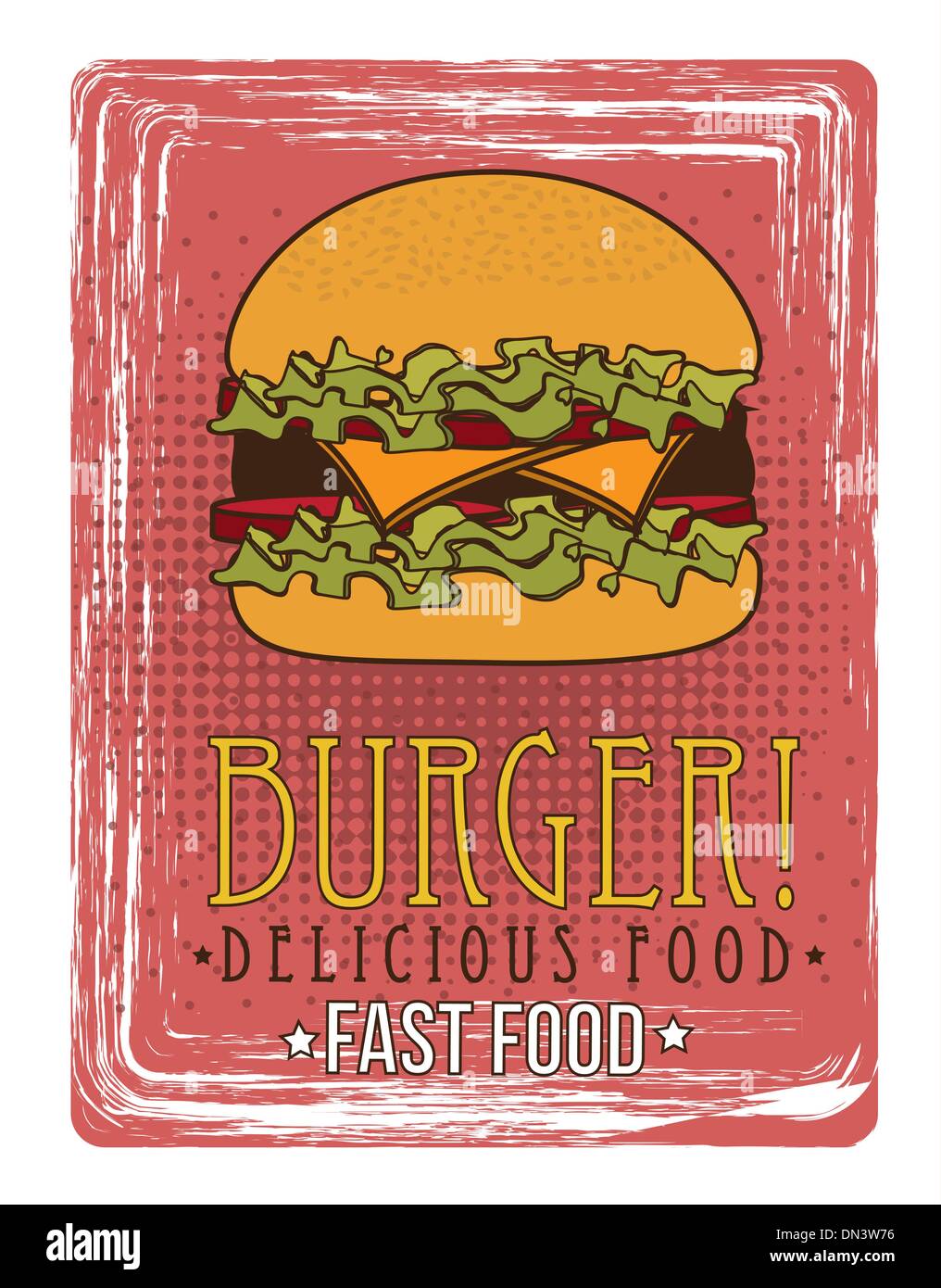vettore di hamburger Illustrazione Vettoriale