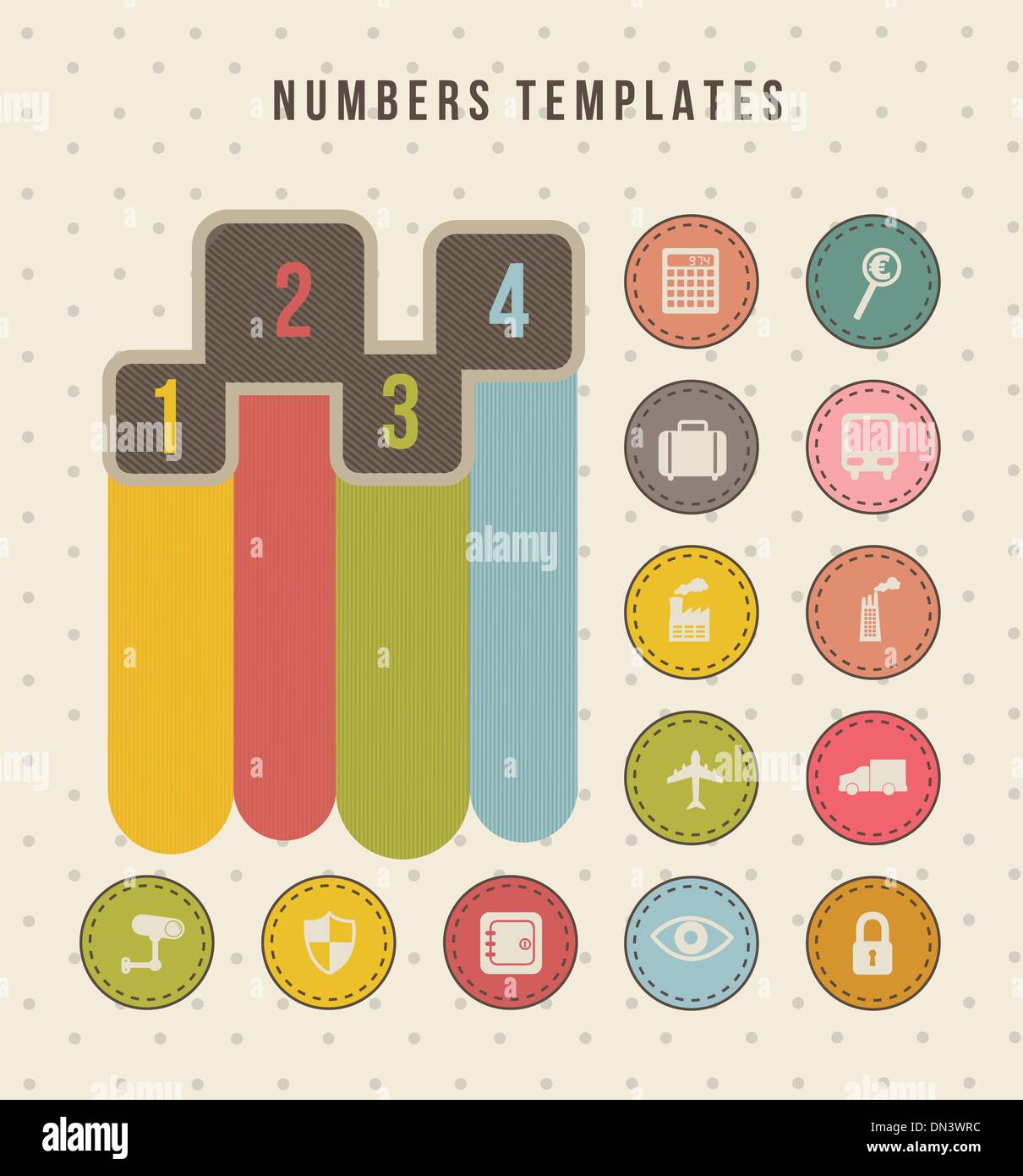 I modelli di Numbers Illustrazione Vettoriale