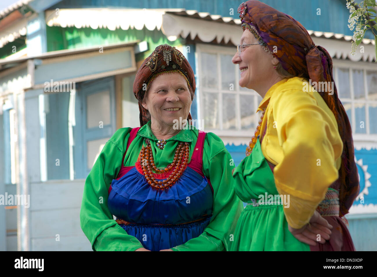 I membri del Coro Bilina in Turbagatay, Buryatia, Siberia, Russia Foto Stock